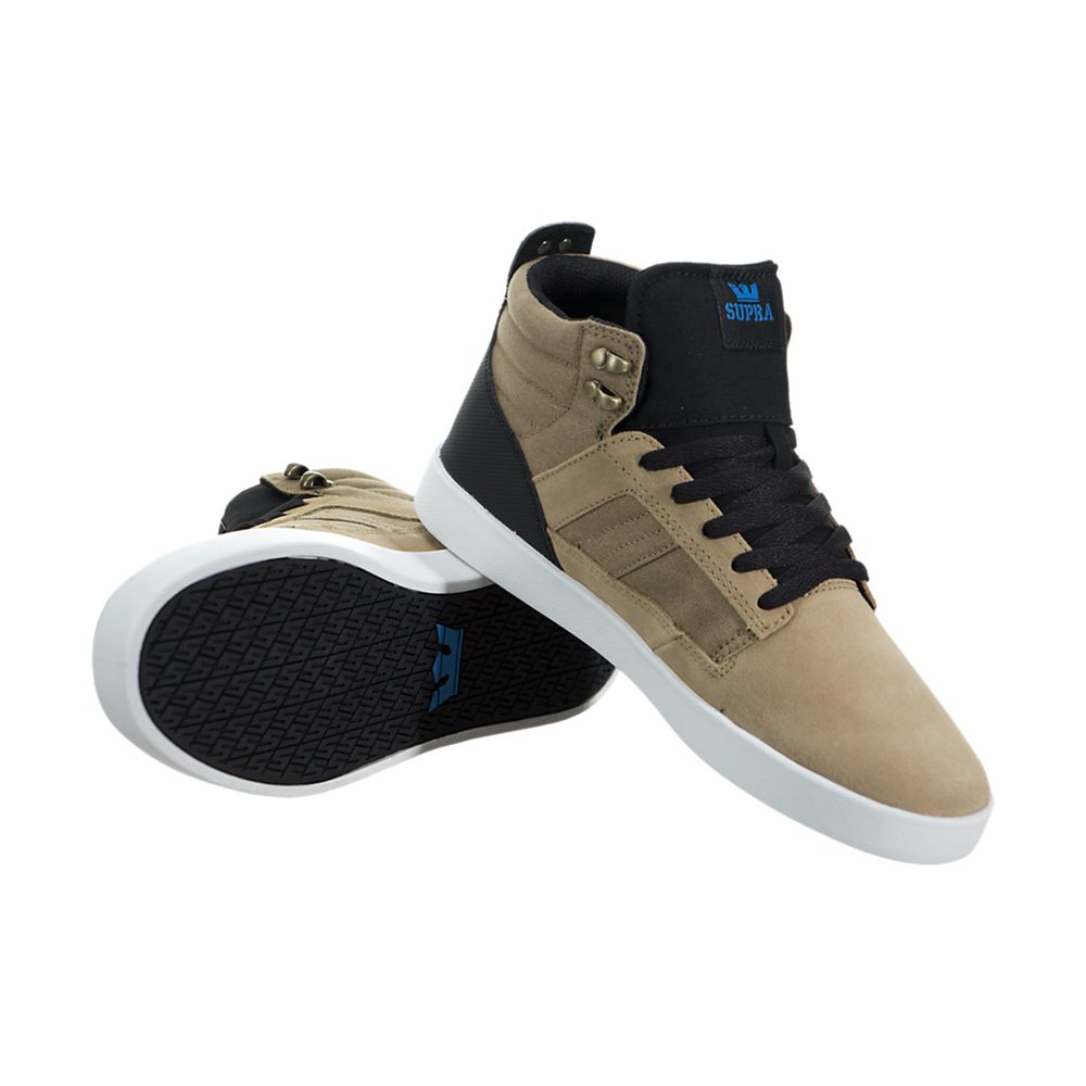 Chaussures de Skate Supra Bandit Kaki Khaki/Black-White Homme | FRO-72791383